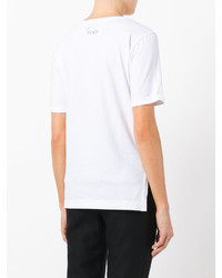Женская белая футболка от Fendi