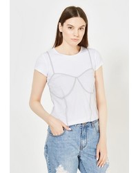 Женская белая футболка от LOST INK