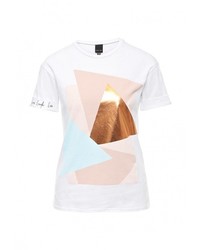 Женская белая футболка от LOST INK