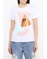 Женская белая футболка от LOST INK