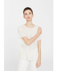 Женская белая футболка от Mango