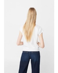 Женская белая футболка от Mango