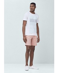 Мужская белая футболка от Mango Man