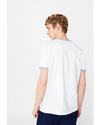 Мужская белая футболка от Mango Man