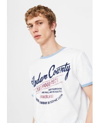 Мужская белая футболка от Mango Man