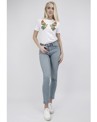 Женская белая футболка от Monflame