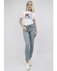 Женская белая футболка от Monflame