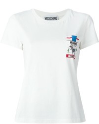 Женская белая футболка от Moschino