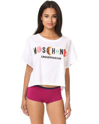 Женская белая футболка от Moschino
