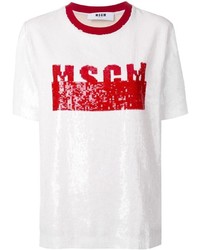 Женская белая футболка от MSGM