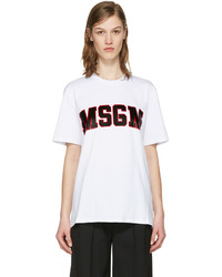 Женская белая футболка от MSGM