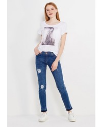 Женская белая футболка от Mustang