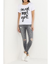 Женская белая футболка от Noisy May