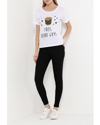 Женская белая футболка от Noisy May