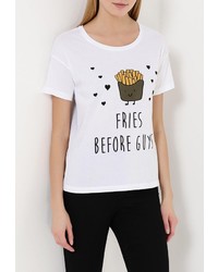 Женская белая футболка от Noisy May