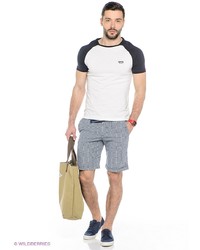 Мужская белая футболка от Oodji