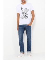 Мужская белая футболка от Piazza Italia