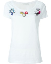 Женская белая футболка от PIERRE BALMAIN