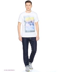 Мужская белая футболка от Quiksilver