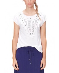 Женская белая футболка от s.Oliver Denim