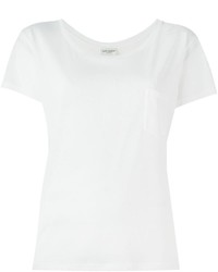 Женская белая футболка от Saint Laurent