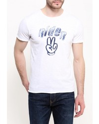 Мужская белая футболка от Sisley