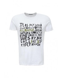 Мужская белая футболка от Sisley