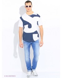 Мужская белая футболка от Sisley