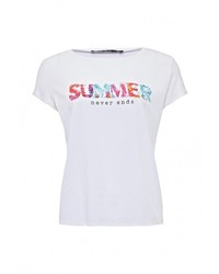 Женская белая футболка от Tom Farr