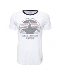 Мужская белая футболка от Tom Tailor Denim