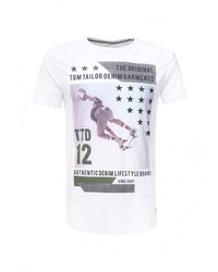 Мужская белая футболка от Tom Tailor Denim