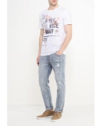 Мужская белая футболка от Top Secret