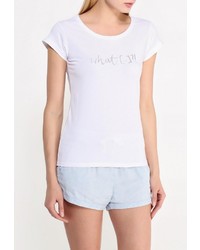 Женская белая футболка от Troll