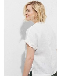 Женская белая футболка от Violeta BY MANGO