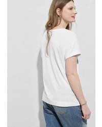 Женская белая футболка от Violeta BY MANGO