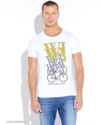 Мужская белая футболка от WHITNEY