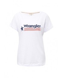 Женская белая футболка от Wrangler