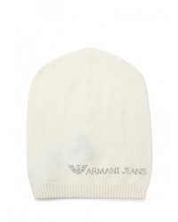 Женская белая шапка от Armani Jeans