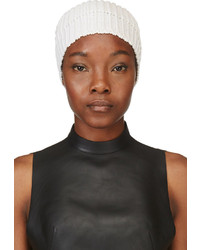 Женская белая шапка от Rick Owens