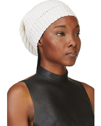 Женская белая шапка от Rick Owens