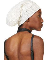 Женская белая шапка от Rick Owens