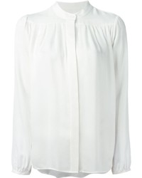 Белая шелковая блуза на пуговицах от MICHAEL Michael Kors