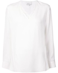 Белая шелковая блузка с длинным рукавом от 3.1 Phillip Lim