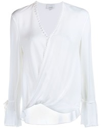 Белая шелковая блузка с длинным рукавом от 3.1 Phillip Lim