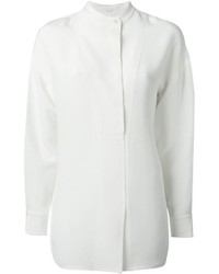 Белая шелковая блузка с длинным рукавом от Alexander Wang
