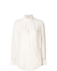 Белая шелковая блузка с длинным рукавом от Chloé