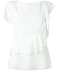 Белая шелковая блузка с рюшами от 3.1 Phillip Lim