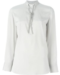 Белая шелковая блузка от Brunello Cucinelli