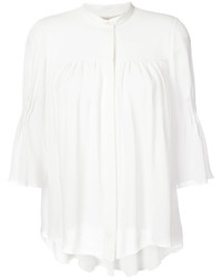 Белая шелковая блузка от Carolina Herrera