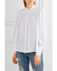 Белая шелковая блузка от Frame